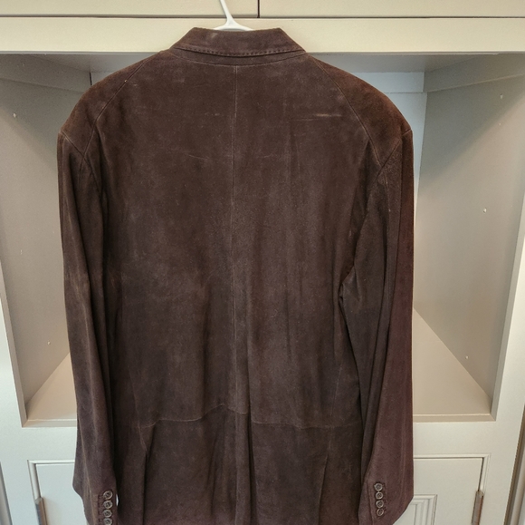 Zegna MEN'S LEATHER size 60 brown suede jkt..looks new - Picture 2 of 14